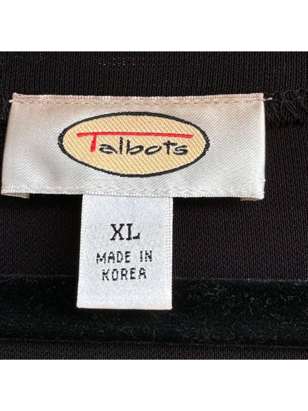 Talbots Black Tunic Top XL Long Sleeve Ribbon Belt & Pleated Deep Scoop Neck New - Picture 4 of 10